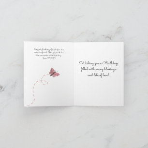 Carte Les nombreuses bénédictions papillon Anniversaire