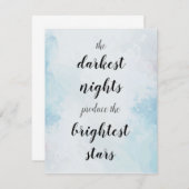 Carte Les nuits les plus sombres produisent les étoiles (Devant / Derrière)