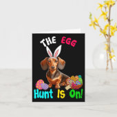 Carte Les Oeufs De Chasse Sont Le Jour De Pâques Les Oeu (Fleur jaune)