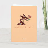 Carte Les oiseaux folkloriques ukrainiens pour Baba (Dos)