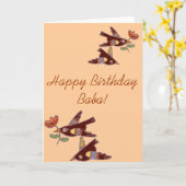 Carte Les oiseaux folkloriques ukrainiens pour Baba (Fleur jaune)