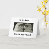 CARTE LES OISEAUX JUMEAUX DISENT JEUX ANNIVERSAIRE À MON (Fleur jaune)