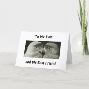 CARTE LES OISEAUX JUMEAUX DISENT JEUX ANNIVERSAIRE À MON