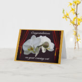 Carte Les Orchidées Blanches Félicitations pour leur sor (Fleur jaune)
