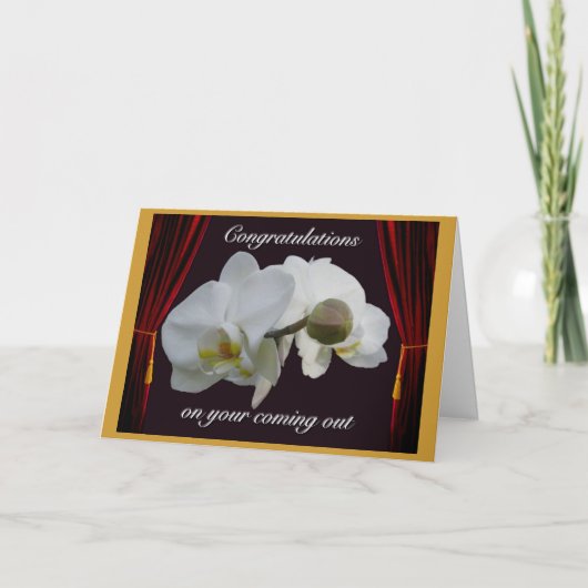 Carte Les Orchidées Blanches Félicitations pour leur sor (Devant)