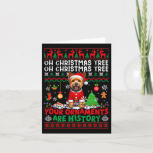 Carte Les ornements d'arbre de Noël sont histoire Sweate