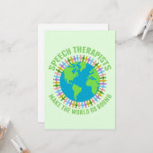 Carte Les orthophonistes font tourner le monde SLP (Devant/Arrière en situation)