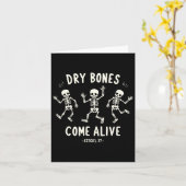 Carte Les os Sec Vivent Funny Skeleton Danser Mème (Fleur jaune)