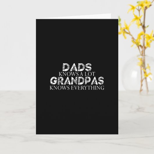 Carte Les papas connaissent beaucoup (Fleur jaune)