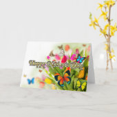 Carte Les papillons de la Fête des Mères tulipes (Fleur jaune)