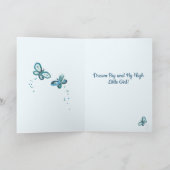 Carte Les papillons Doodle Bugs - bleu - anniversaire de (Intérieur)