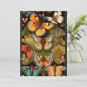 Carte Les papillons   Salutation Haeckel moderne