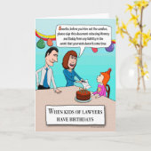 Carte Les Parents Amoureux Sont Avocats Anniversaire (Fleur jaune)