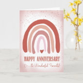 Carte Les Parents Anniversaire Main Peint rose tendre (Fleur jaune)