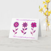 Carte Les Parents de Daughter (Fleur jaune)