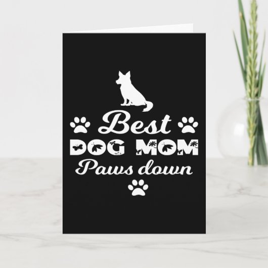 Carte Les pattes de la mère du meilleur chien (Devant)