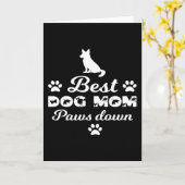 Carte Les pattes de la mère du meilleur chien (Fleur jaune)