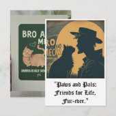 Carte "Les pattes et les potes : Amis de la vie, Fourrur (Devant / Derrière)