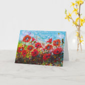 Carte "Les pavots au bord de la mer" (Fleur jaune)