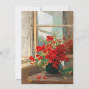 Carte Les pavots par la fenêtre Olga Wisinger-Florian