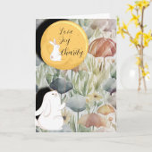 Carte Les pensées du petit lapin (Fleur jaune)