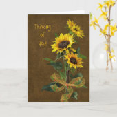 Carte Les pensées tournesol (Fleur jaune)