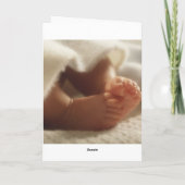 Carte Les petits pieds de bébé (Dos)