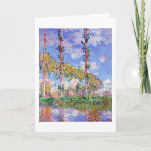 Carte Les peupliers au soleil, Monet (Devant)