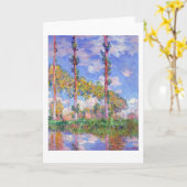 Carte Les peupliers au soleil, Monet (Fleur jaune)