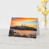 Carte Les phares | Nubble Lighthouse Maine (Fleur jaune)