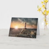 Carte Les phares | Phare rouge et blanc (Fleur jaune)