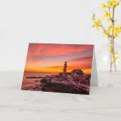 Carte Les phares | Portland Head Cape Elizabeth Maine (Fleur jaune)