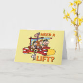 Carte Les Pierrafeu | Besoin D'Un Ascenseur ? (Fleur jaune)