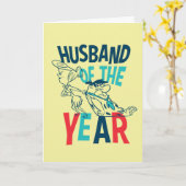 Carte Les Pierrafeu | Mari de l'année (Fleur jaune)