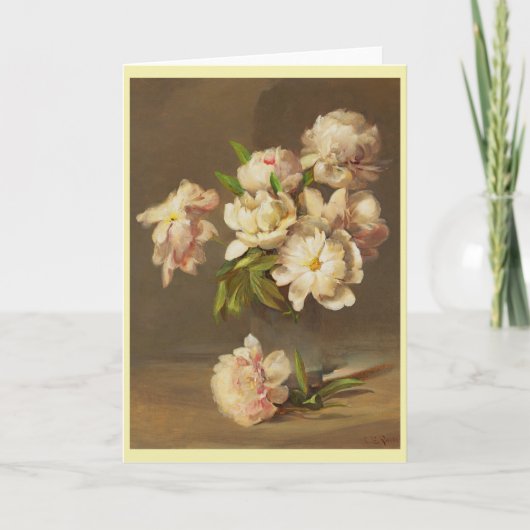 Carte Les pivoines dans un vase, Charles Ethan Porter (Devant)