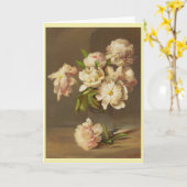 Carte Les pivoines dans un vase, Charles Ethan Porter (Fleur jaune)