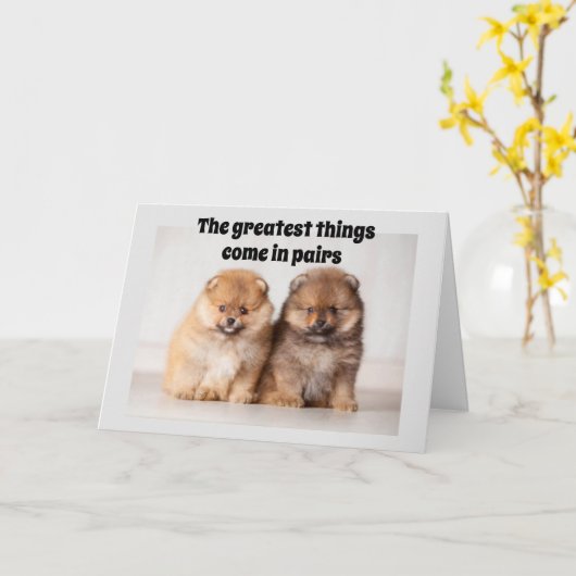 CARTE LES PLUS GRANDES CHOSES ARRIVENT EN * PAIRS* DOUCE (Fleur jaune)