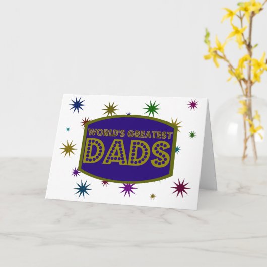 Carte Les plus grands papas du monde (Fleur jaune)