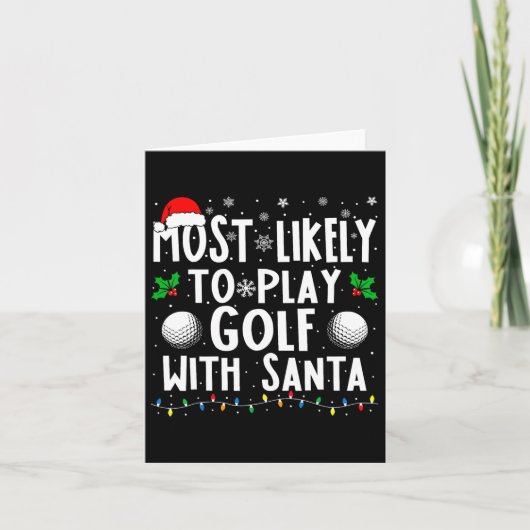 Carte Les Plus Probables À Jouer Golf Avec Père Noël Fam (Devant)