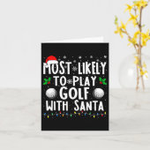 Carte Les Plus Probables À Jouer Golf Avec Père Noël Fam (Fleur jaune)