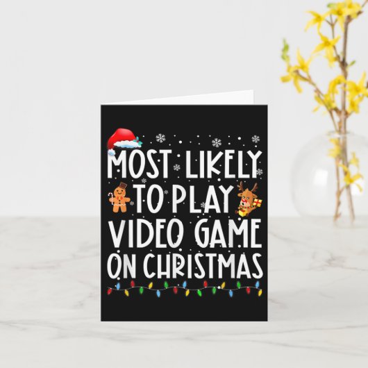 Carte Les Plus Probables À Jouer Jeu Vidéo Sur Noël Père (Fleur jaune)