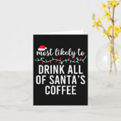 Carte Les plus probables à Noël Correspondant Pajamas De (Fleur jaune)