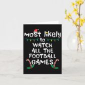 Carte Les plus probables regarder le football Noël Noël (Fleur jaune)