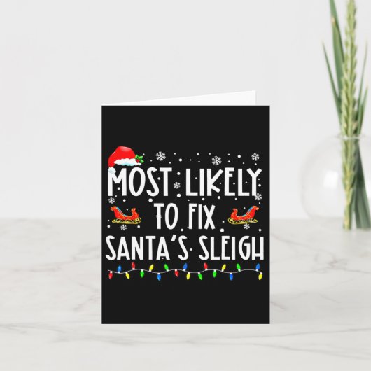 Carte Les Plus Susceptibles De Corriger Père Noël Sleigh (Devant)