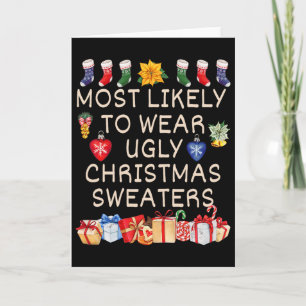 Carte Les plus susceptibles de porter des pulls de Noël