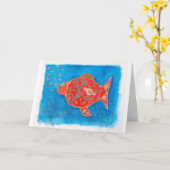 Carte Les poissons peuvent aussi tomber amoureux ! (Fleur jaune)