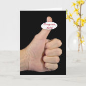 Carte Les pouces sur la promotion (Fleur jaune)