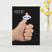 Carte Les pouces vers le haut pour la graduation (Fleur jaune)