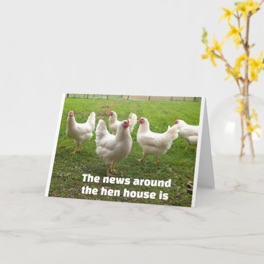 Carte LES POULET DISENT "HAPPY 40th" DE MANIÈRE SPÉCIALE (Fleur jaune)