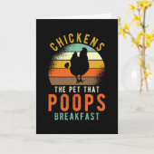 Carte Les poulets disent drôle (Fleur jaune)